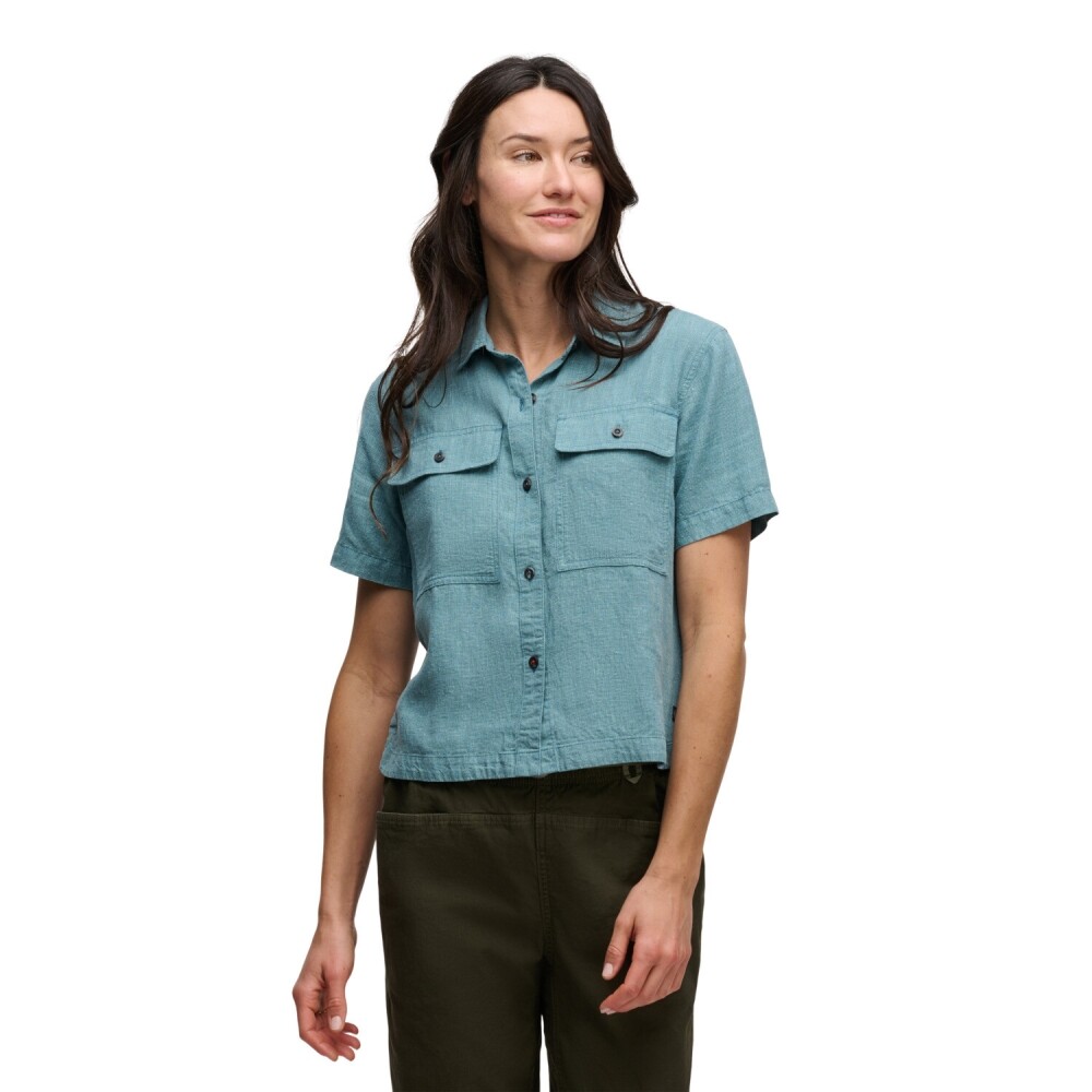 블랙다이아몬드,네츄럴 파이버 SS 버튼업 셔츠 WOMENS