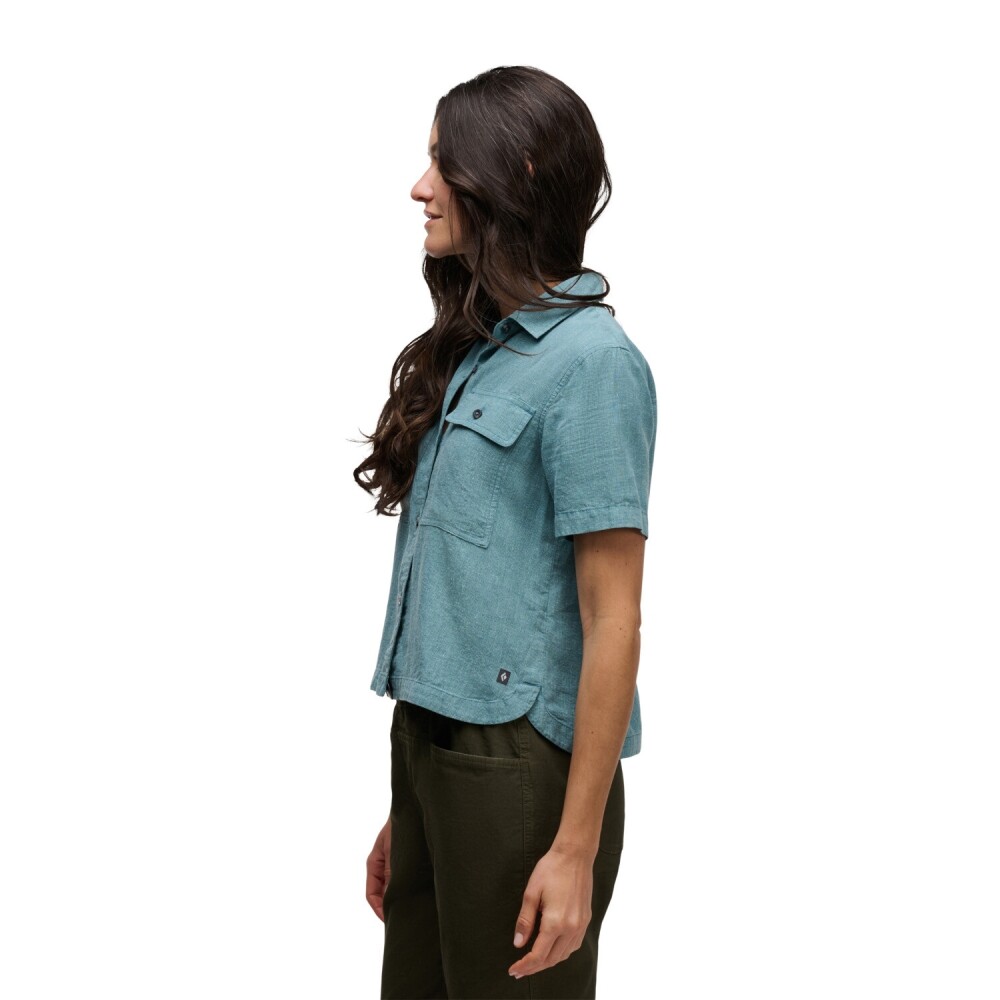 블랙다이아몬드,네츄럴 파이버 SS 버튼업 셔츠 WOMENS