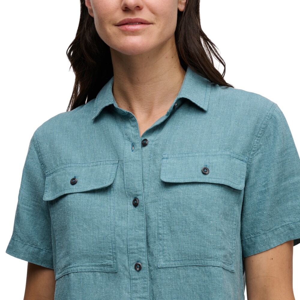 블랙다이아몬드,네츄럴 파이버 SS 버튼업 셔츠 WOMENS