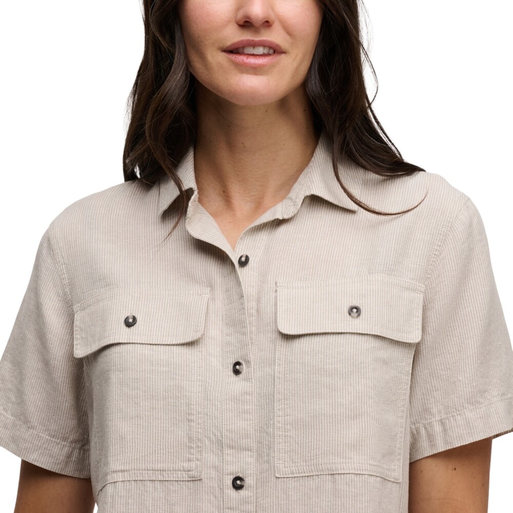 블랙다이아몬드,네츄럴 파이버 SS 버튼업 셔츠 WOMENS