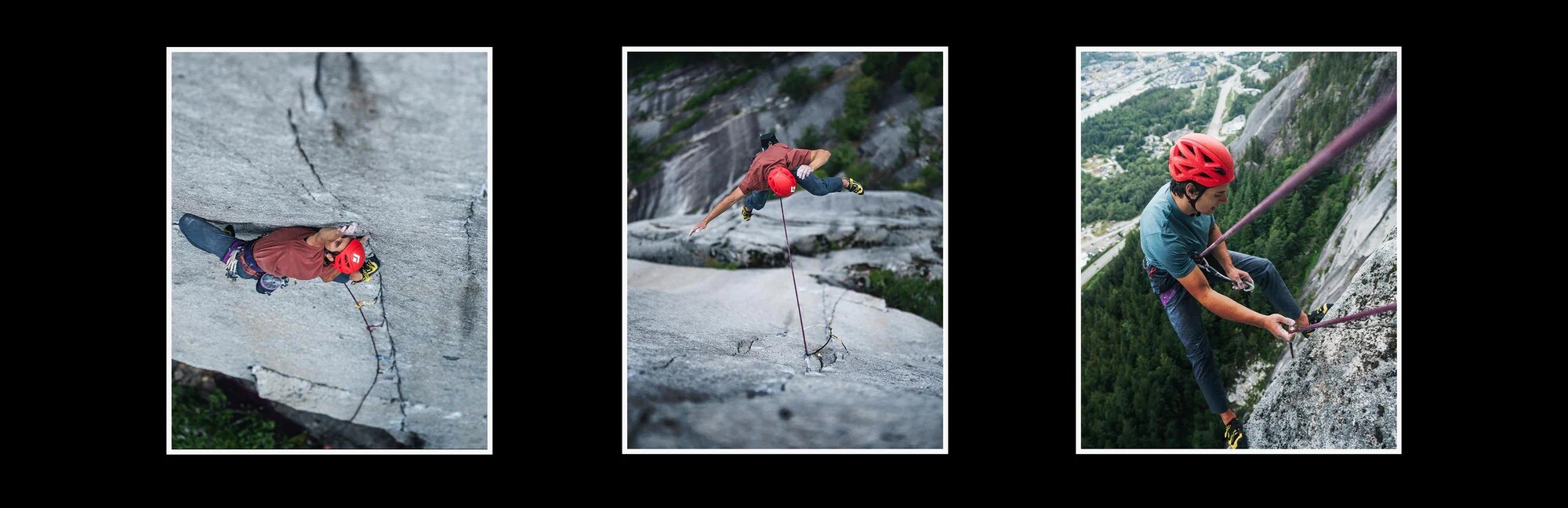 Climber on rock face