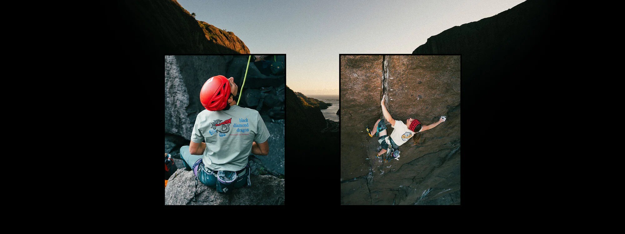 Climber on rock face